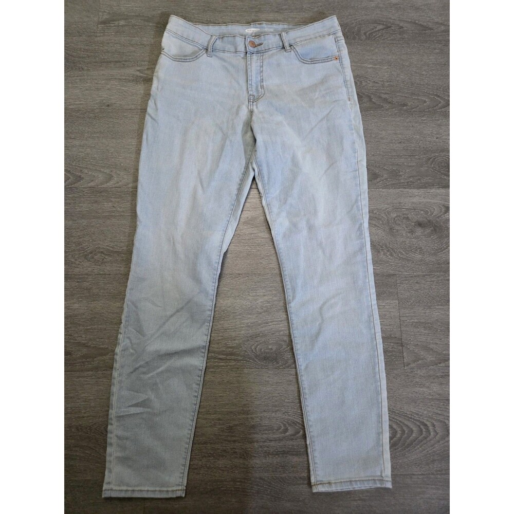 Old Navy Super Skinny Mid Rise Jeans Women's Size 10 Light Wash Stretch Denim